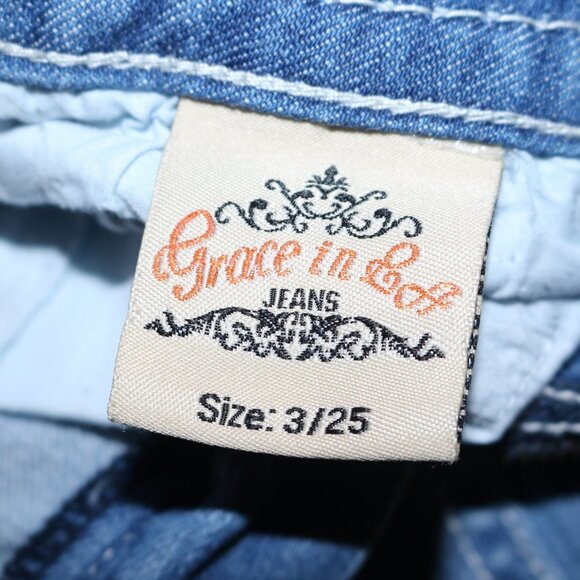 Grace in La jeans 3/25 lots of sparkle and bling! bootcut style - Picture 6 of 7